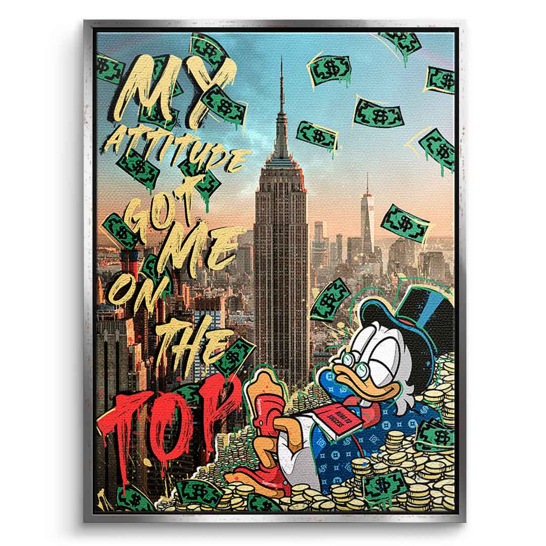 Limited Edition Canvas Wall Art - My Attitude Got Me to the Top - High-Quality Inspirational Canvas Prints 11