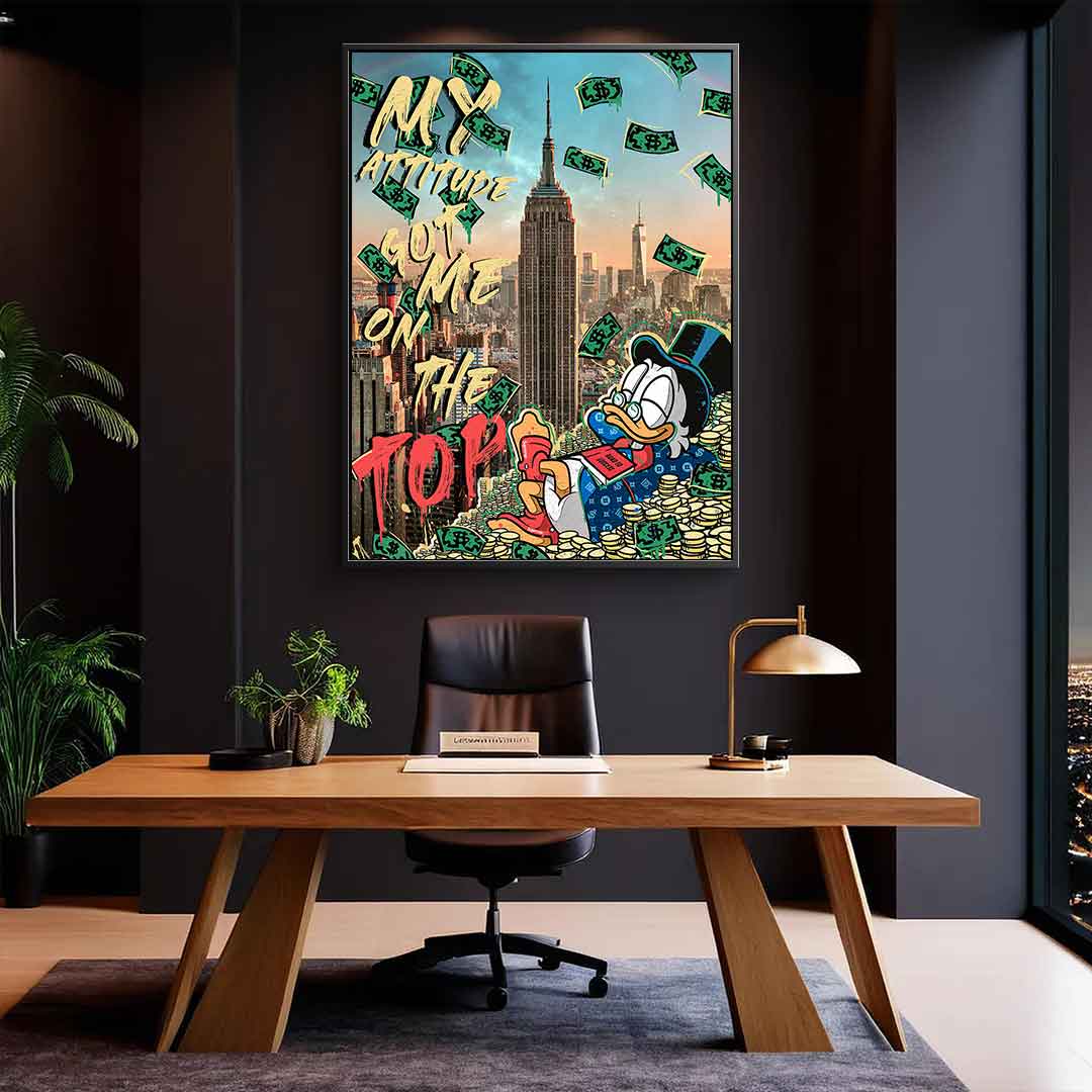 Limited Edition Canvas Wall Art - My Attitude Got Me to the Top - High-Quality Inspirational Canvas Prints 3