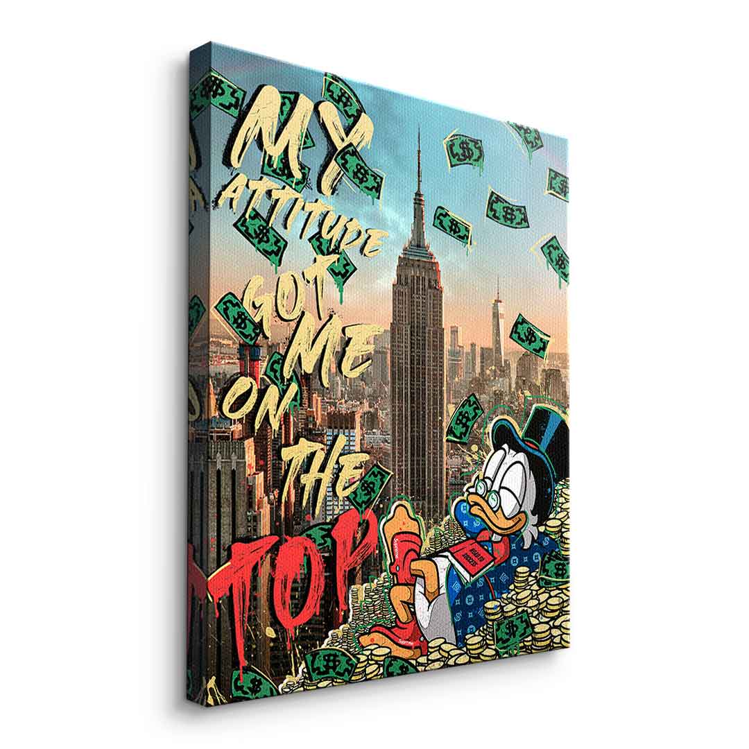 Limited Edition Canvas Wall Art - My Attitude Got Me to the Top - High-Quality Inspirational Canvas Prints 4