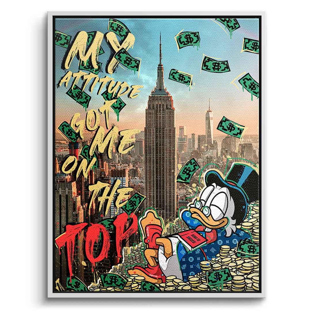 Limited Edition Canvas Wall Art - My Attitude Got Me to the Top - High-Quality Inspirational Canvas Prints 6