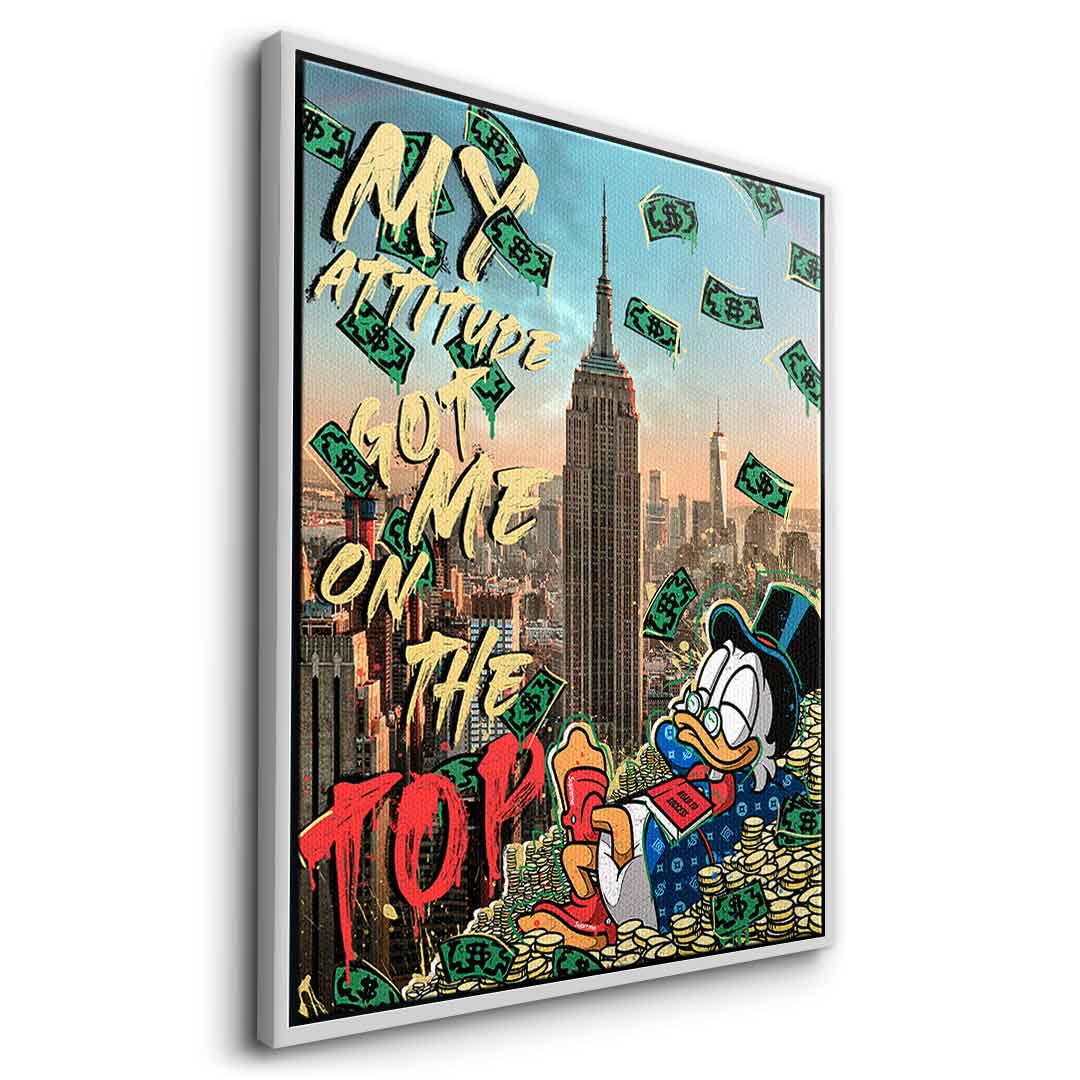 Limited Edition Canvas Wall Art - My Attitude Got Me to the Top - High-Quality Inspirational Canvas Prints 7