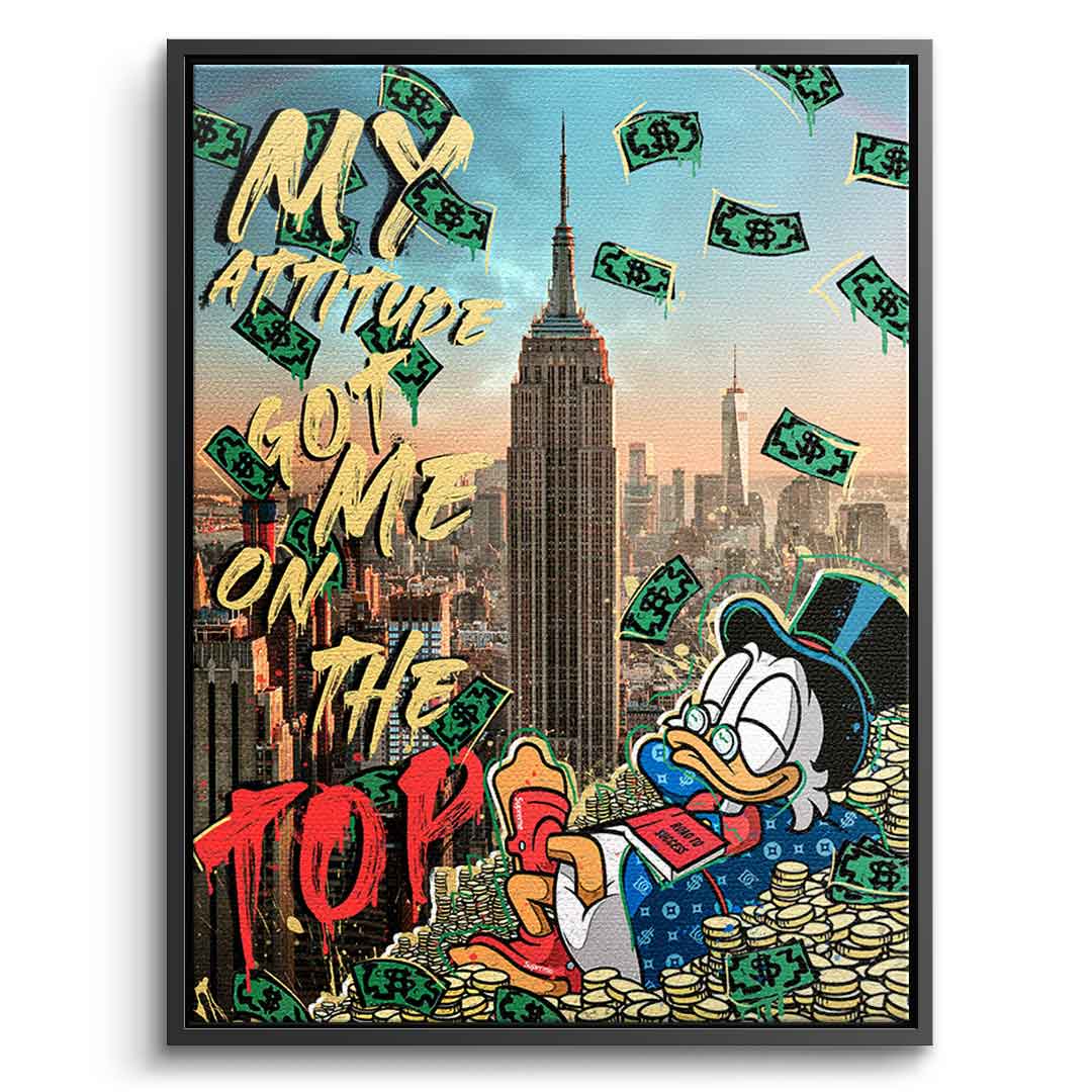 Limited Edition Canvas Wall Art - My Attitude Got Me to the Top - High-Quality Inspirational Canvas Prints 9