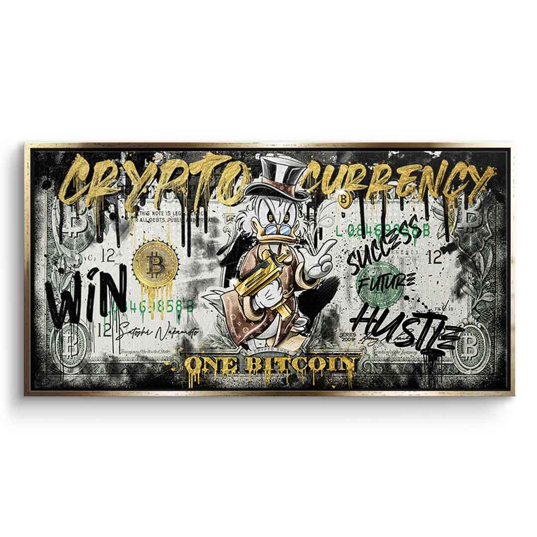 Limited Edition Crypto Duck Canvas Wall Art – High-Quality Gold and Black Prints for Modern Decor 10