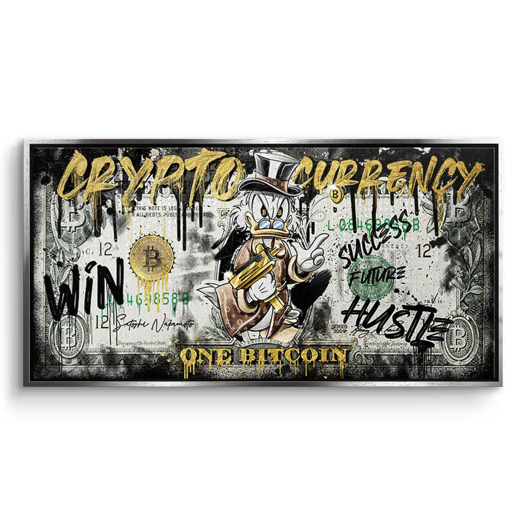 Limited Edition Crypto Duck Canvas Wall Art – High-Quality Gold and Black Prints for Modern Decor 9