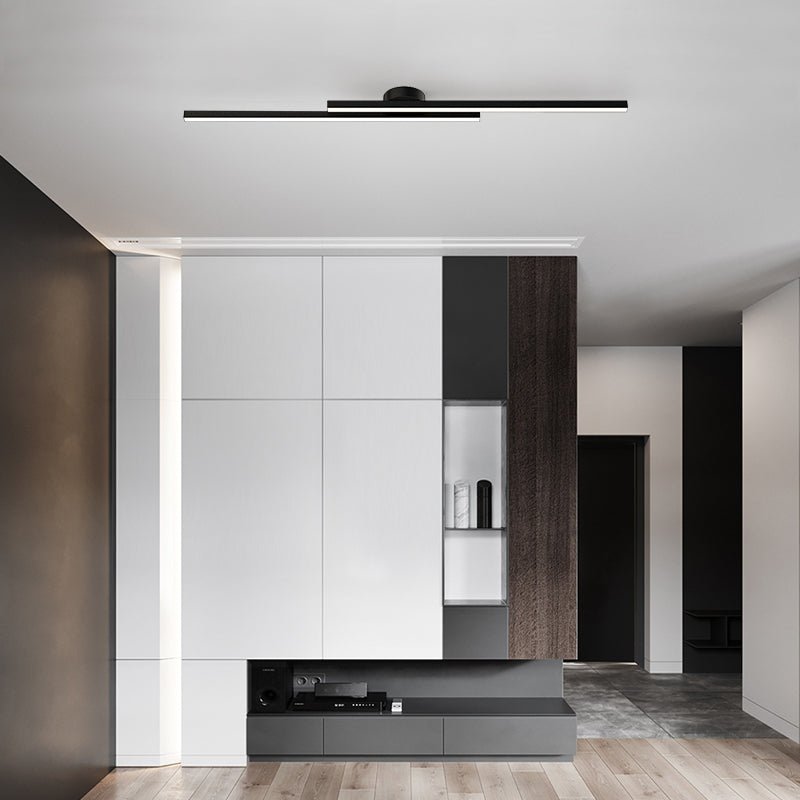 Long Black LED Strip Light for Recessed Ceiling – Adjustable Color Temperature, 2500 Lumens, Modern Design 7