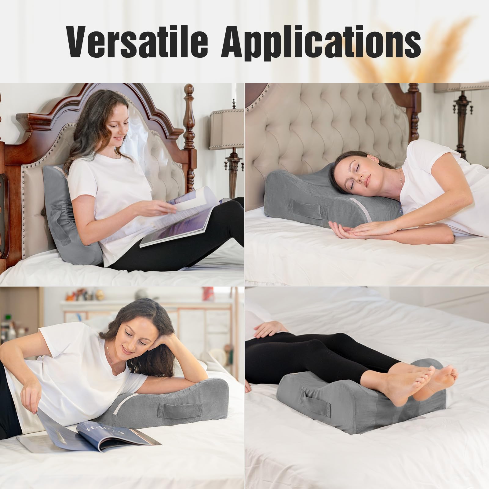 Memory Foam Elevation Wedge Pillow for Comfortable Sleeping and Relaxation 1