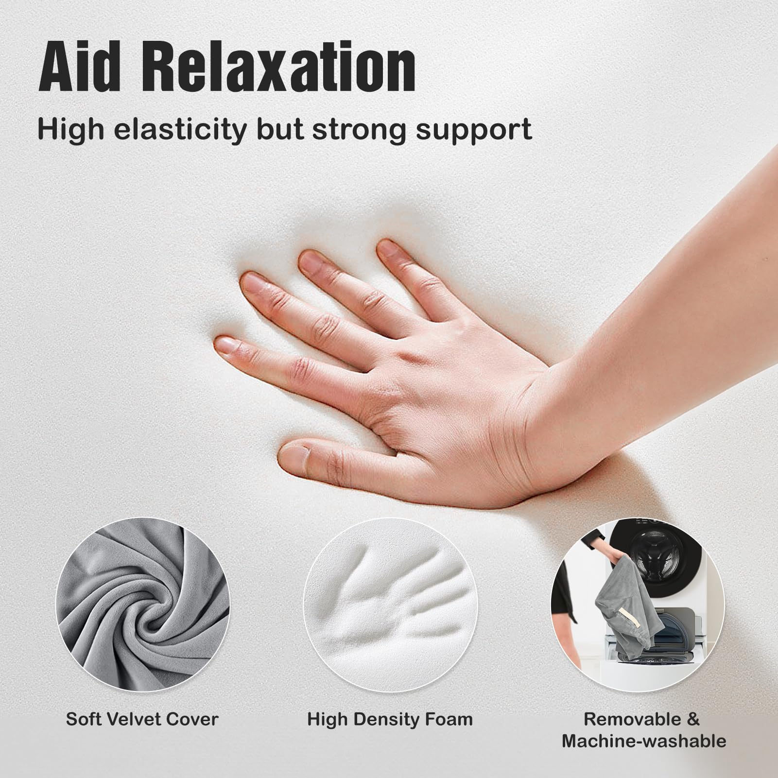 Memory Foam Elevation Wedge Pillow for Comfortable Sleeping and Relaxation 6