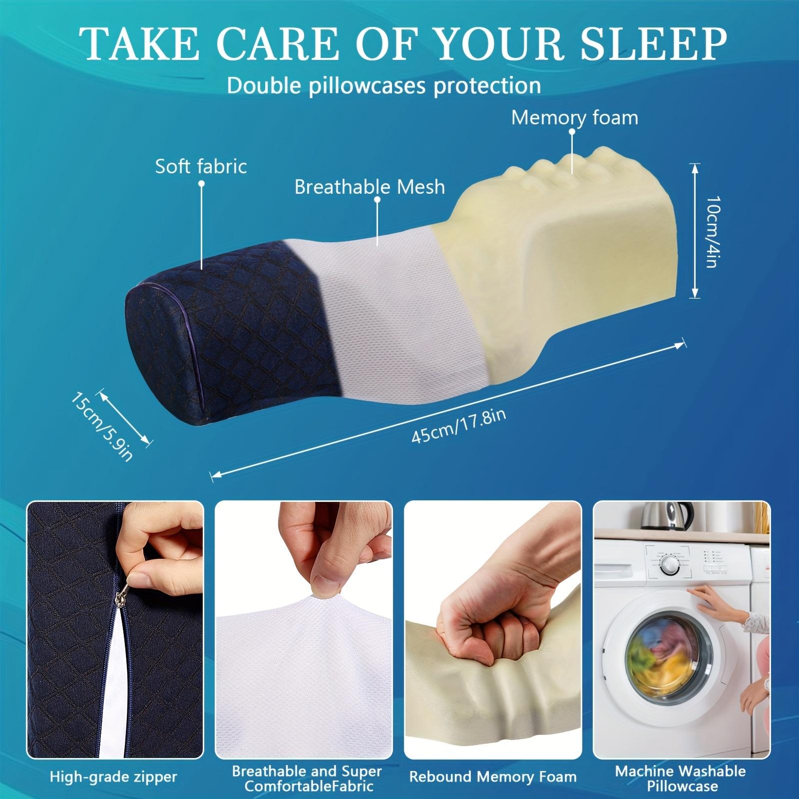 Memory Foam Sleep Pillow for Side Sleepers – Ergonomic Design for Neck Pain Relief and Breathable Cover 7