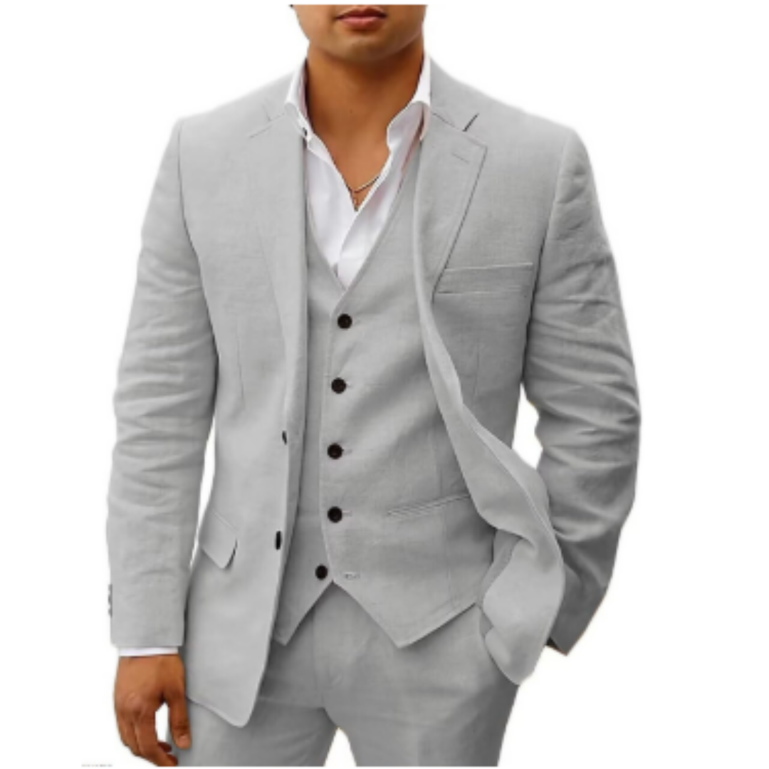 Men’s 3-Piece Summer Formal Wedding Guest Suit