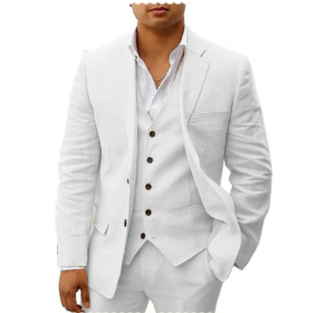 Men’s 3-Piece Summer Formal Wedding Guest Suit