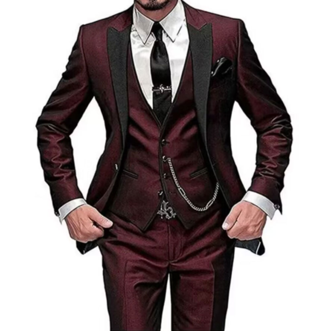 Men’s Classic 3-Piece Slim Fit Wedding Guest Suit
