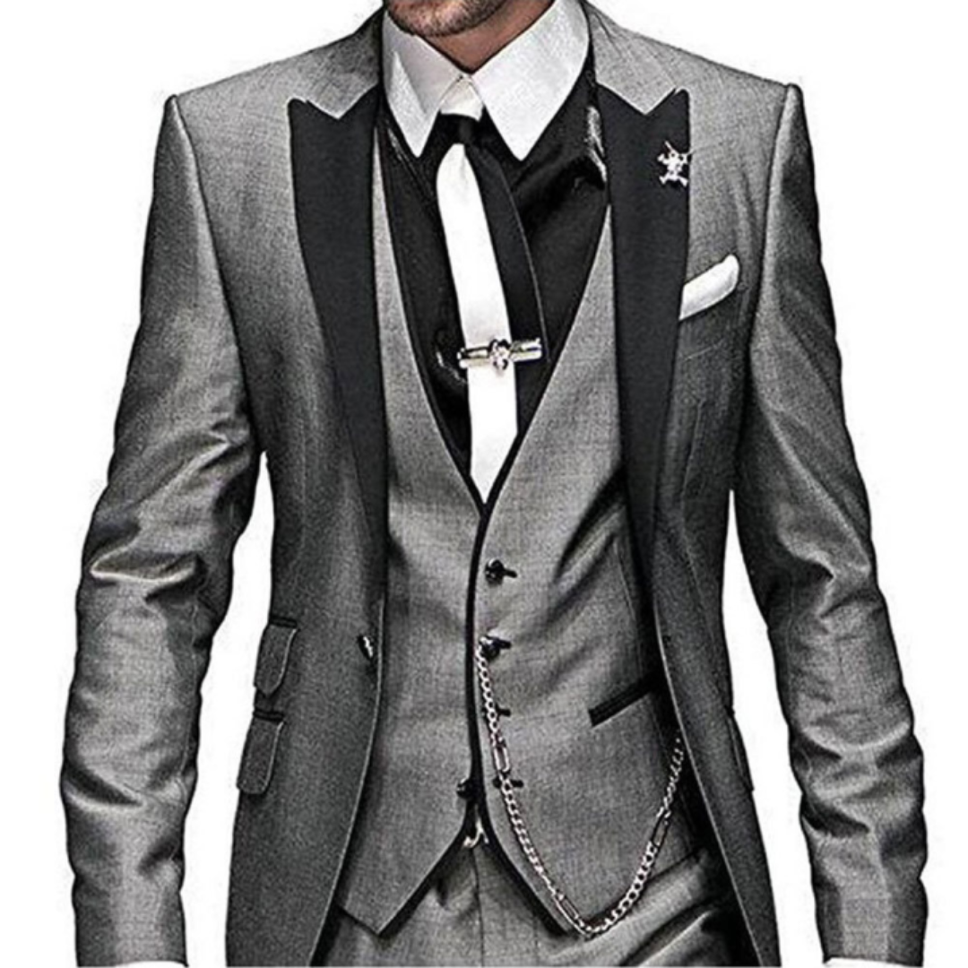 Men’s Classic 3-Piece Slim Fit Wedding Guest Suit