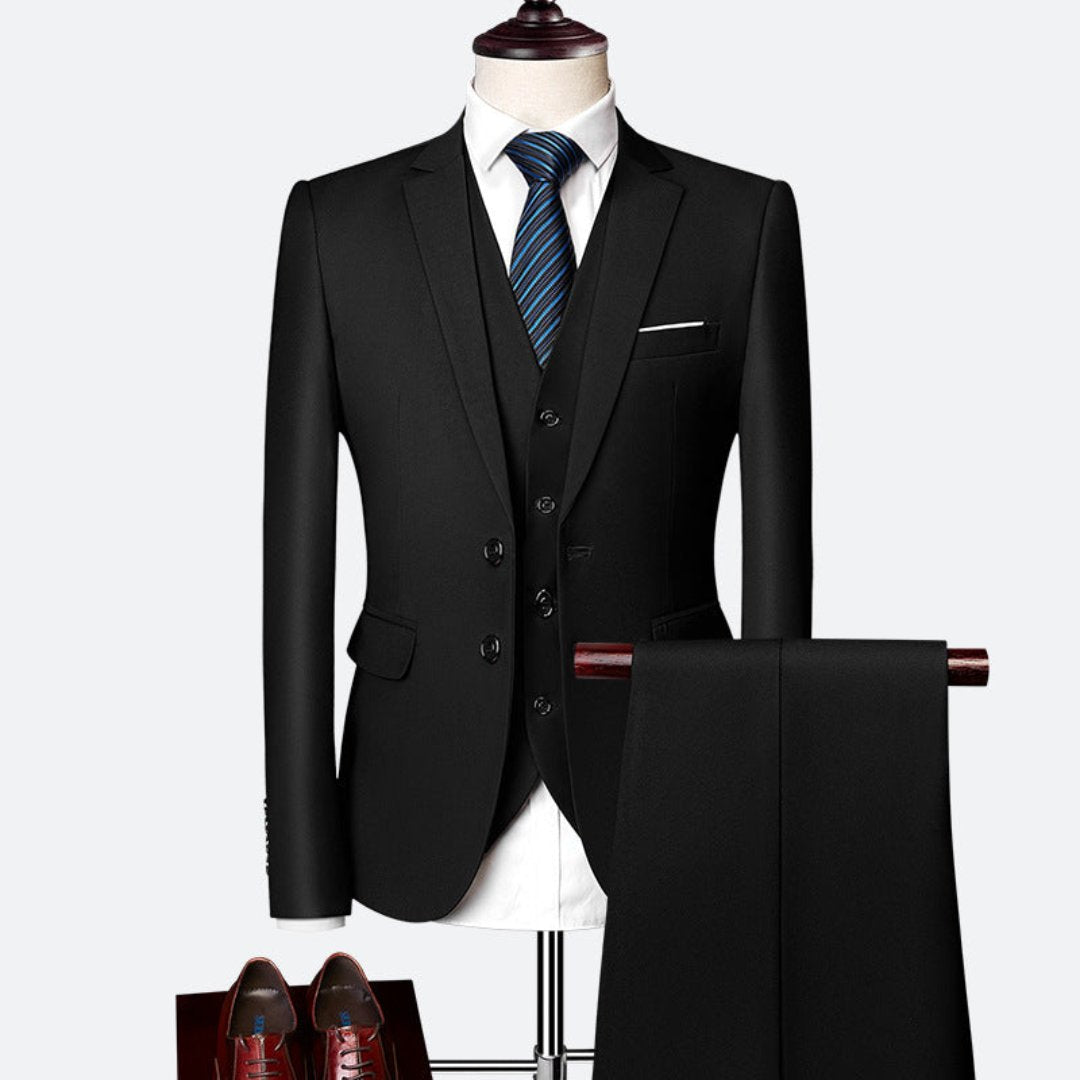 Men's Modern Three-Piece Wedding Guest Suit