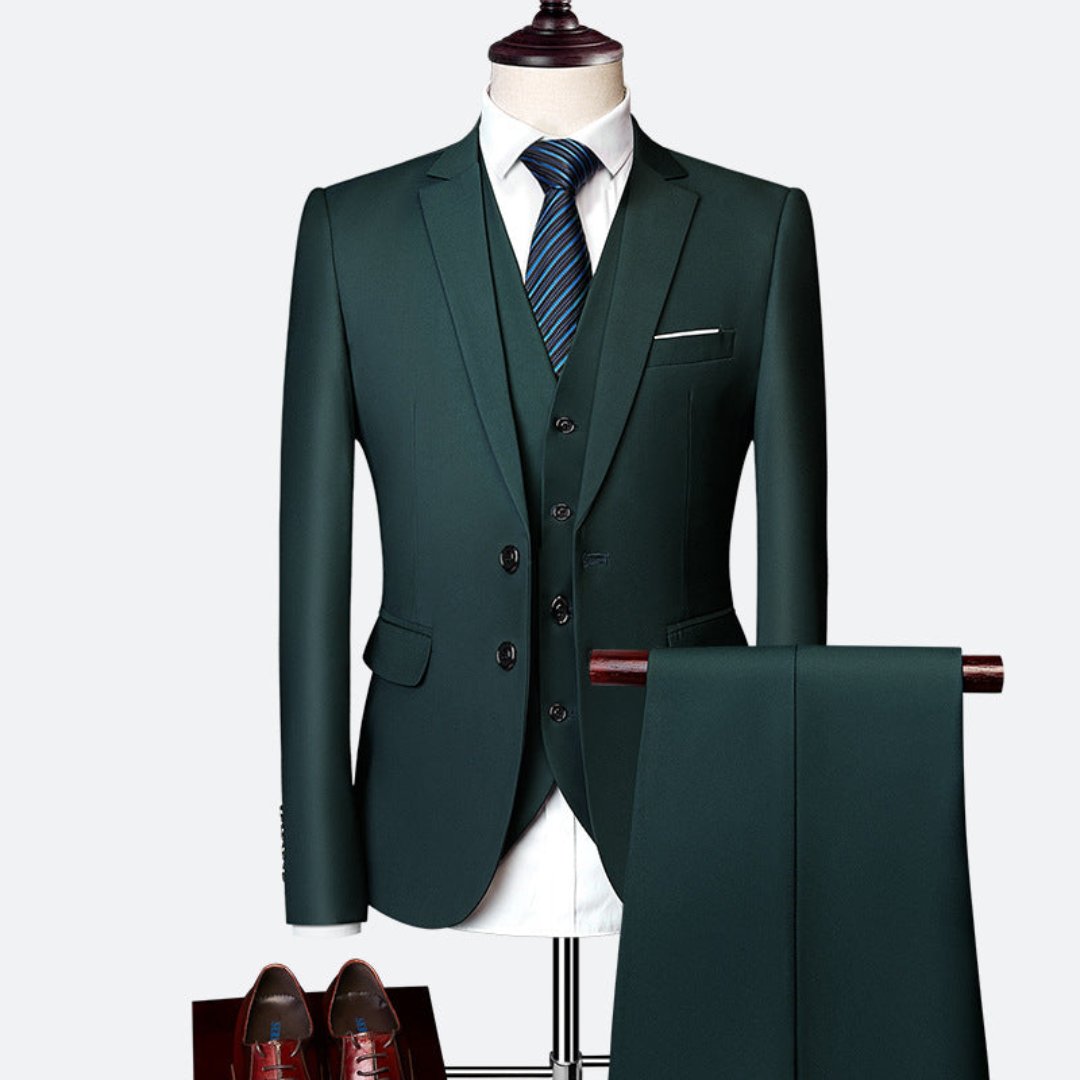 Men's Modern Three-Piece Wedding Guest Suit