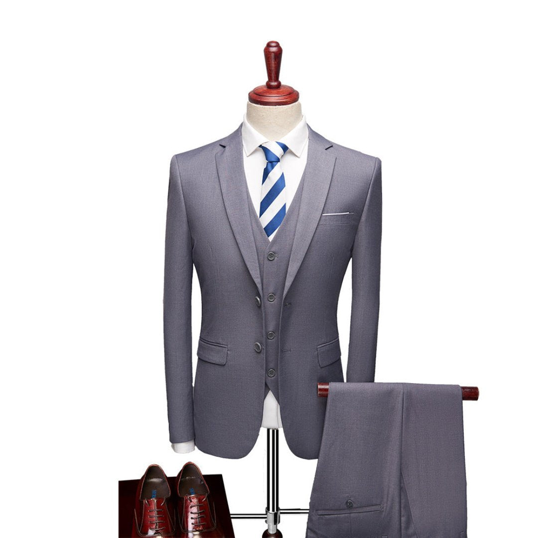 Men's Modern Three-Piece Wedding Guest Suit