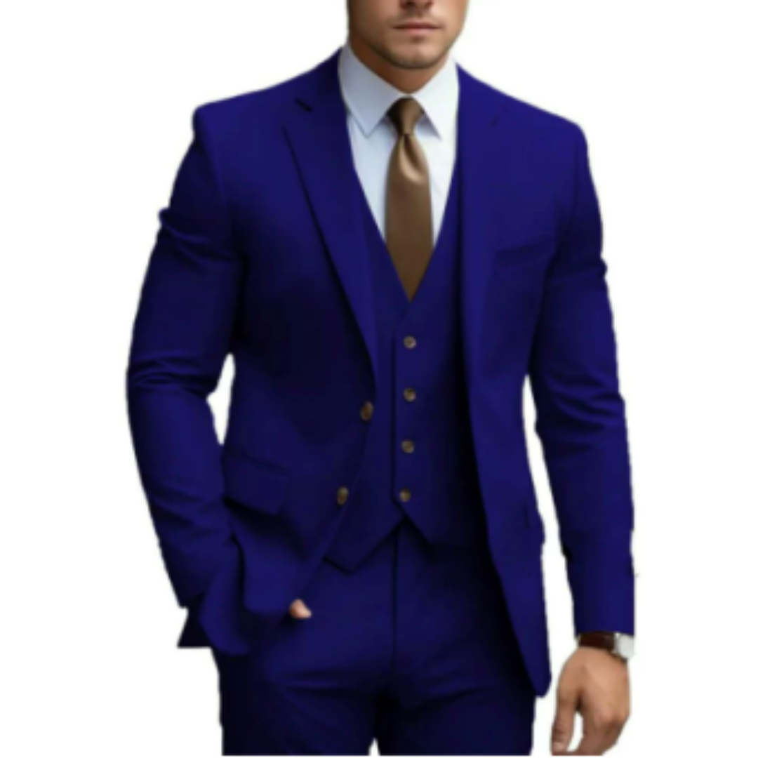 Men’s Slim Fit 3-Piece Wedding Guest Suit