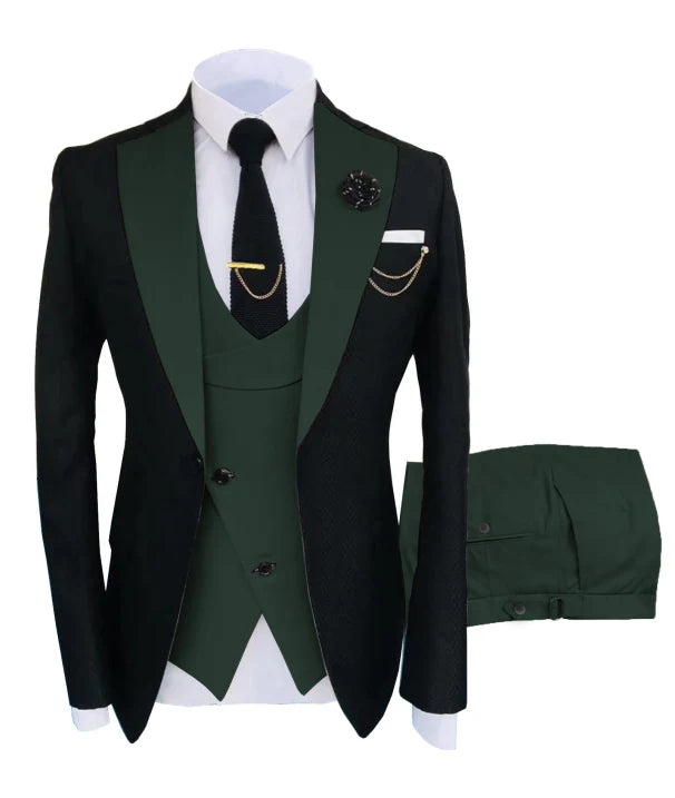 Men's Three-Piece Wedding Guest Suit for Modern Fashion Style