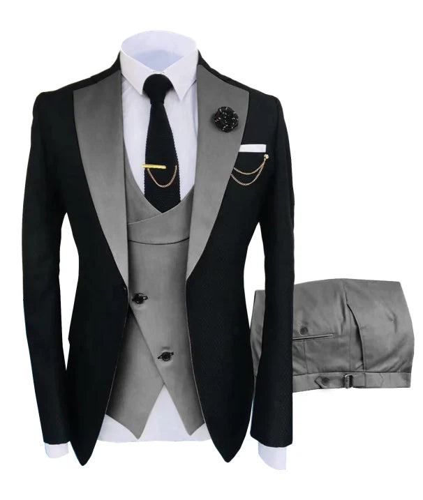 Men's Three-Piece Wedding Guest Suit for Modern Fashion Style