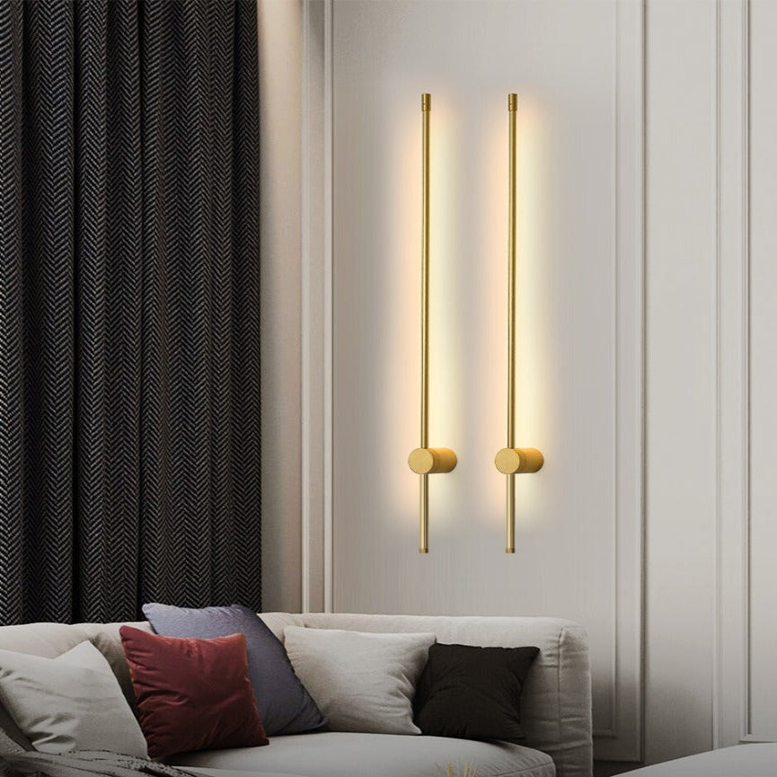 Minimalist Rod Wall Light with Customizable LED Color Temperatures – Black, White, or Gold Wall Sconce for Modern Interiors 1