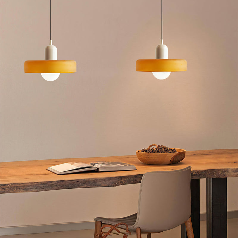 Bauhaus Glass Pendant Light – Colorful Design – Retro Ceiling Lamp
