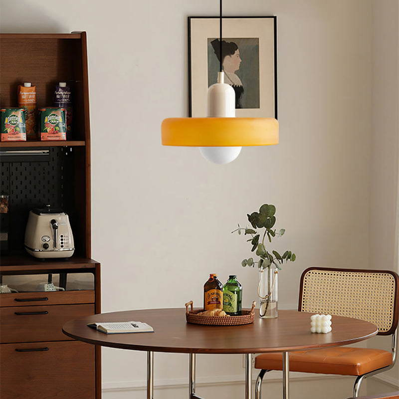 Bauhaus Glass Pendant Light – Colorful Design – Retro Ceiling Lamp