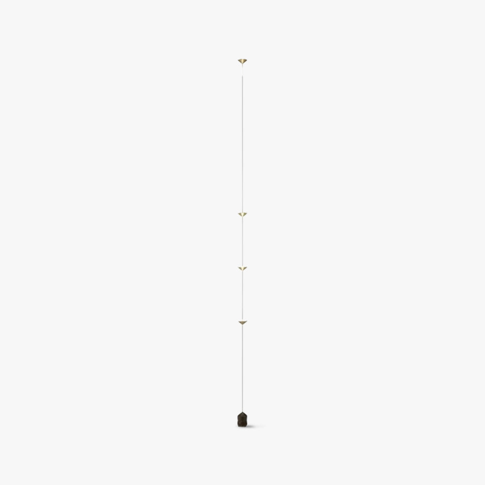 Modern Black Floor Lamp – Minimalist Linear Standing Lamp with 3 LED Bulbs for Living Room and Bedroom 0