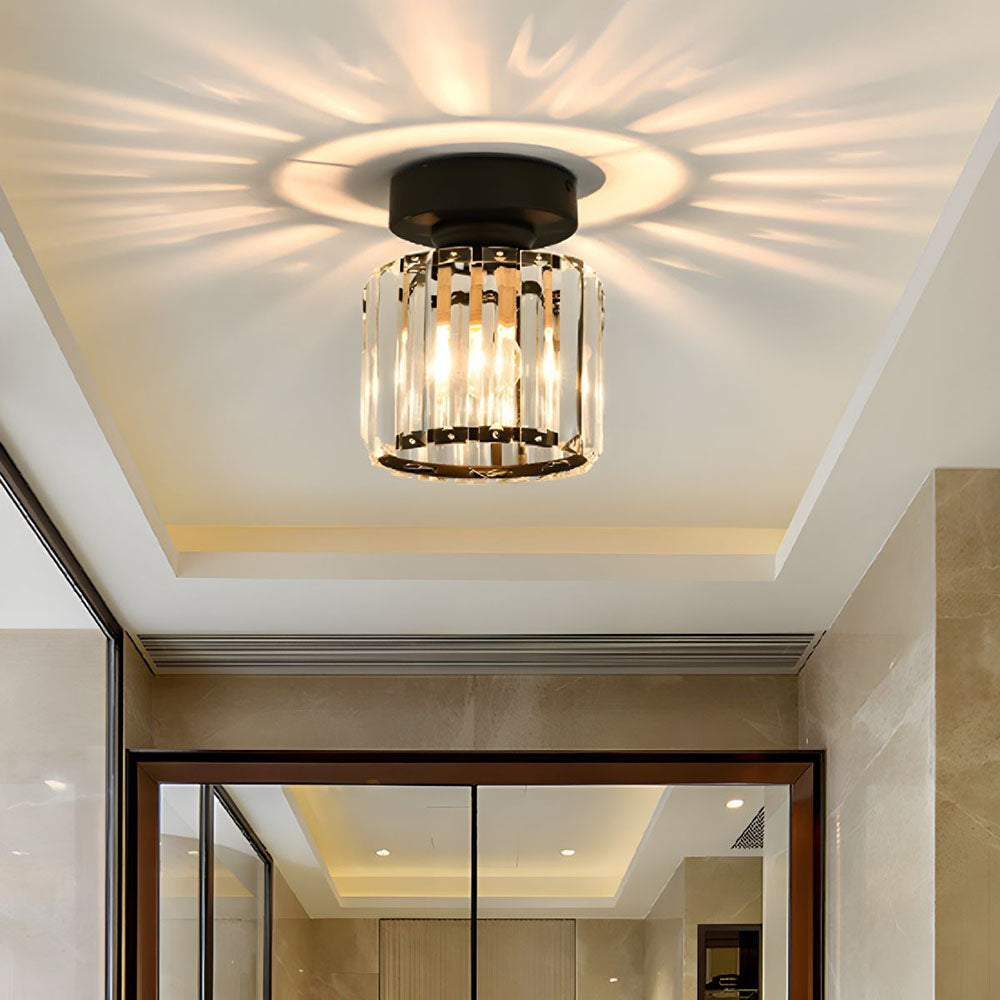 Modern Black Flush Mount Ceiling Light Fixture – Contemporary Design for Hallway and Living Spaces 8
