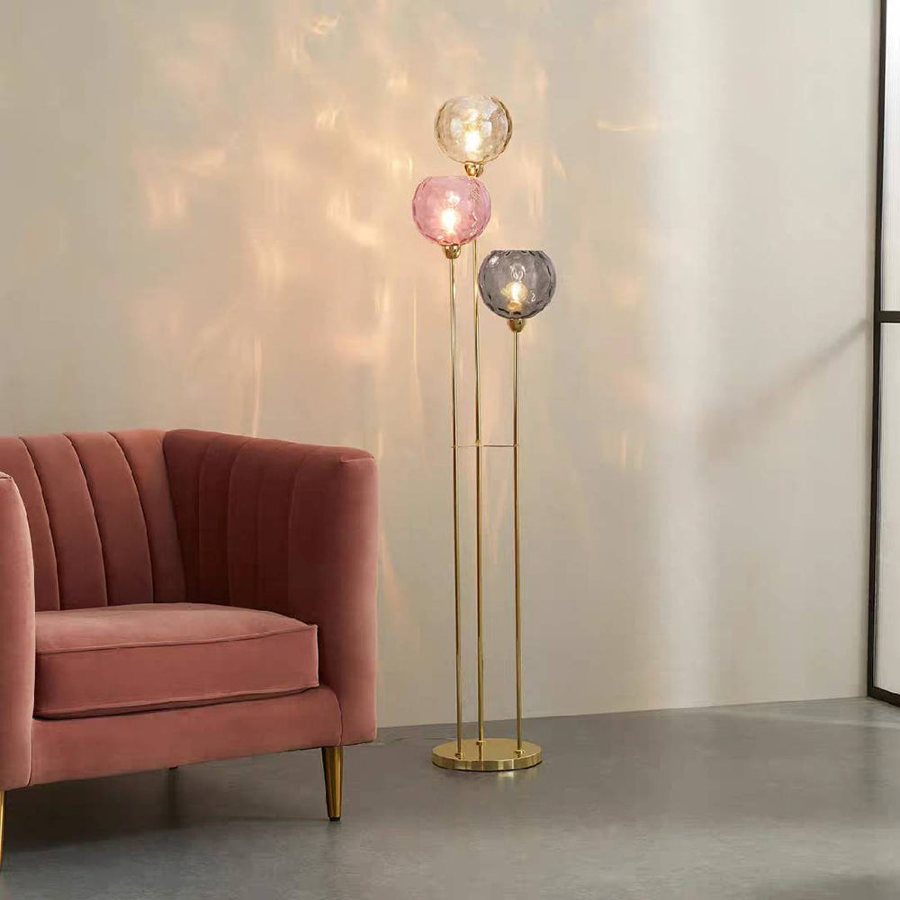 Modern Bubble Floor Lamp in Metal and Glass – Stylish Standing Lamp for Living Room and Bedroom 0