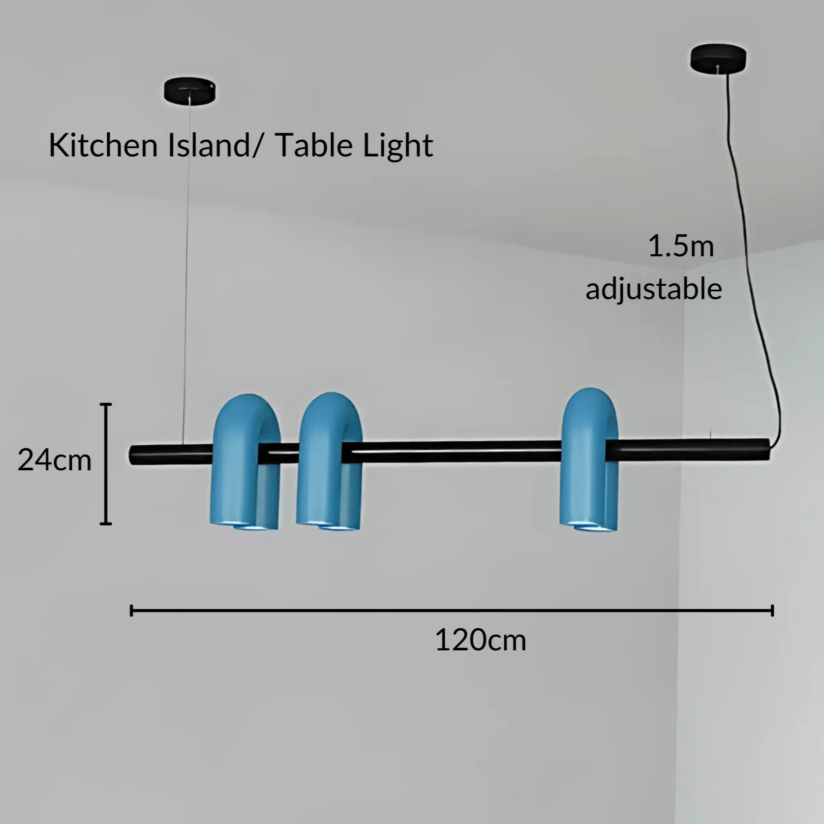 Modern Chandelier Lighting with U-Shaped Tube Design – Adjustable Height LED Chandelier for Contemporary Home Decor 26