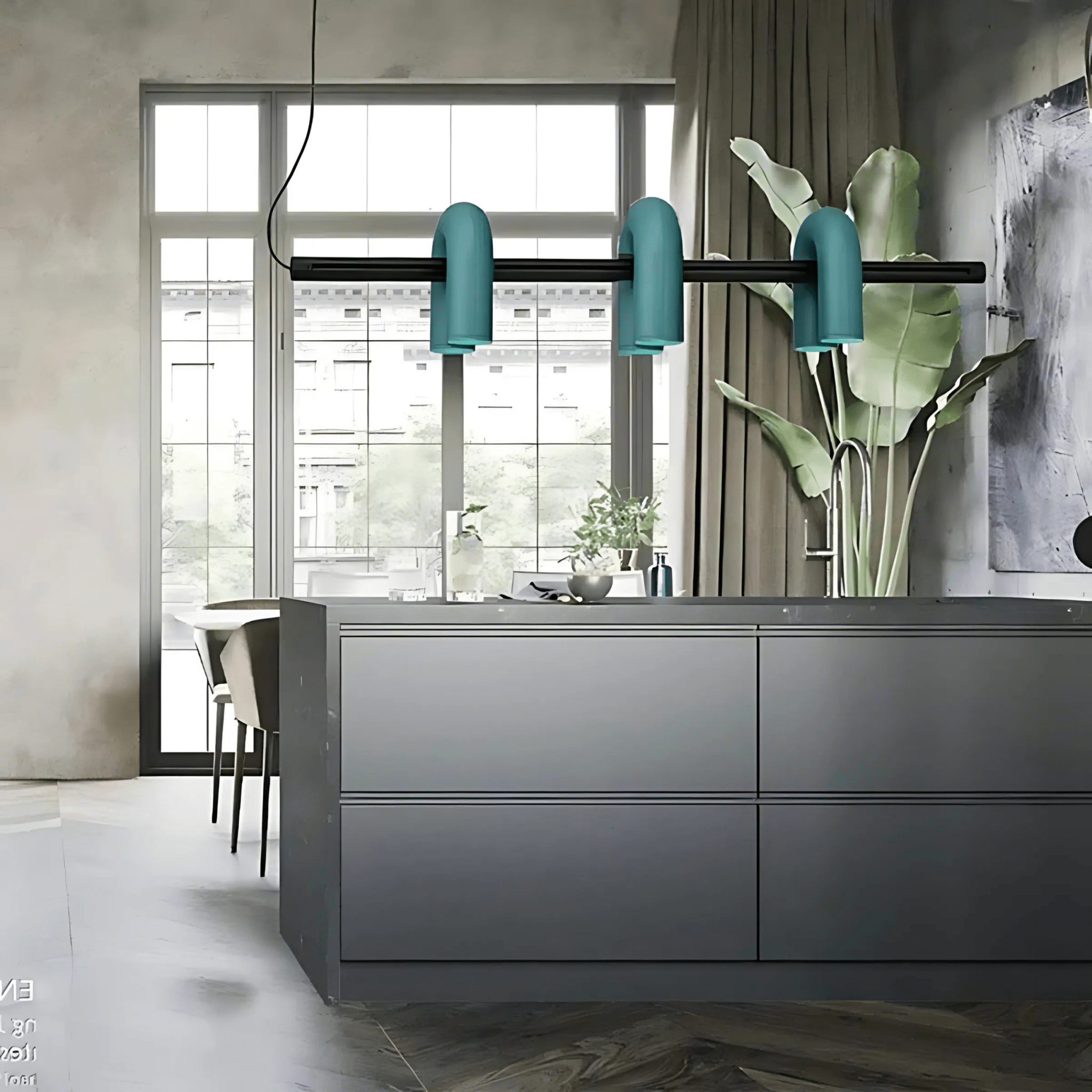 Modern Chandelier Lighting with U-Shaped Tube Design – Adjustable Height LED Chandelier for Contemporary Home Decor 3