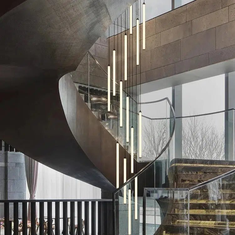 Modern Chandelier with Adjustable Height, Customizable LED Lighting, Aluminum and Acrylic Design - 8 Styles Available 1