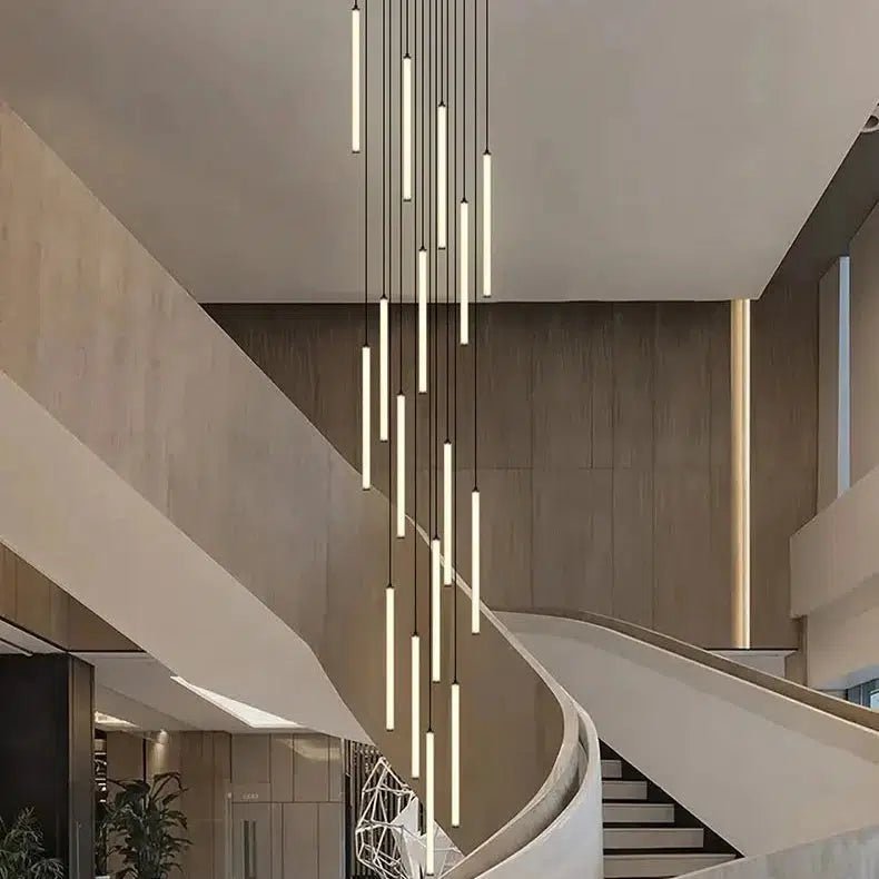 Modern Chandelier with Adjustable Height, Customizable LED Lighting, Aluminum and Acrylic Design - 8 Styles Available 6