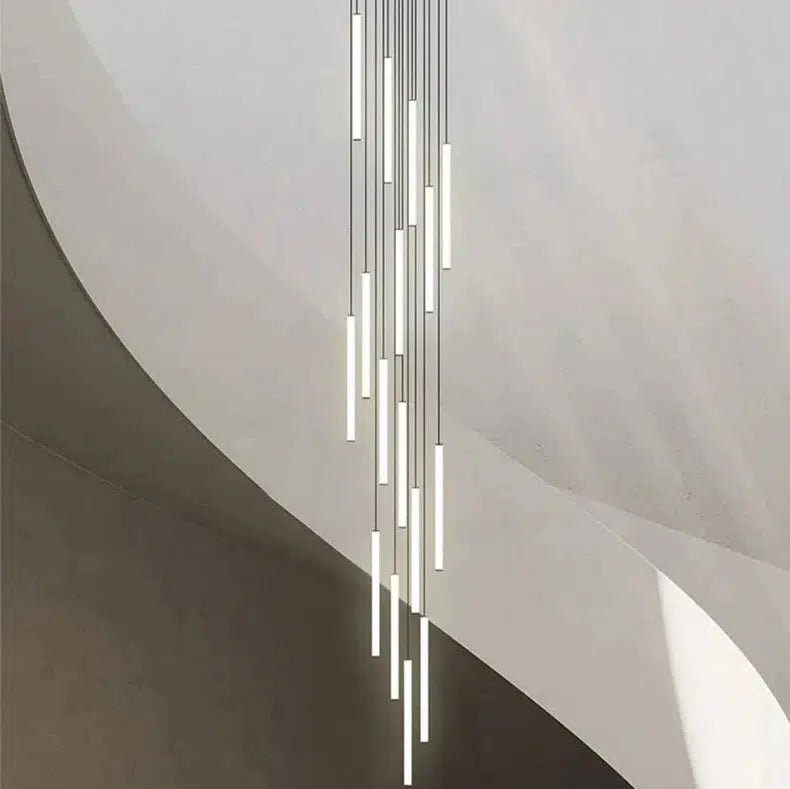 Modern Chandelier with Adjustable Height, Customizable LED Lighting, Aluminum and Acrylic Design - 8 Styles Available 8