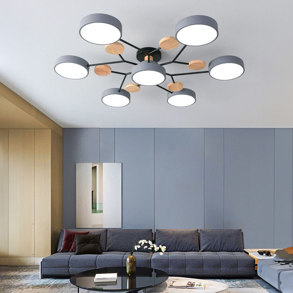 Modern Circular LED Ceiling Light Fixture – Energy Efficient Flush Mount Design for Living Room, Dining Room, and Hallways 16