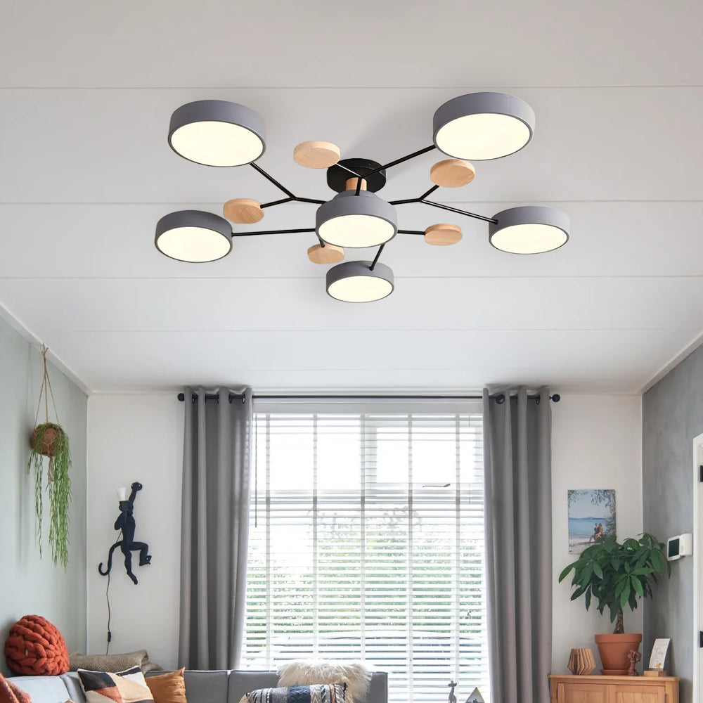 Modern Circular LED Ceiling Light Fixture – Energy Efficient Flush Mount Design for Living Room, Dining Room, and Hallways 18