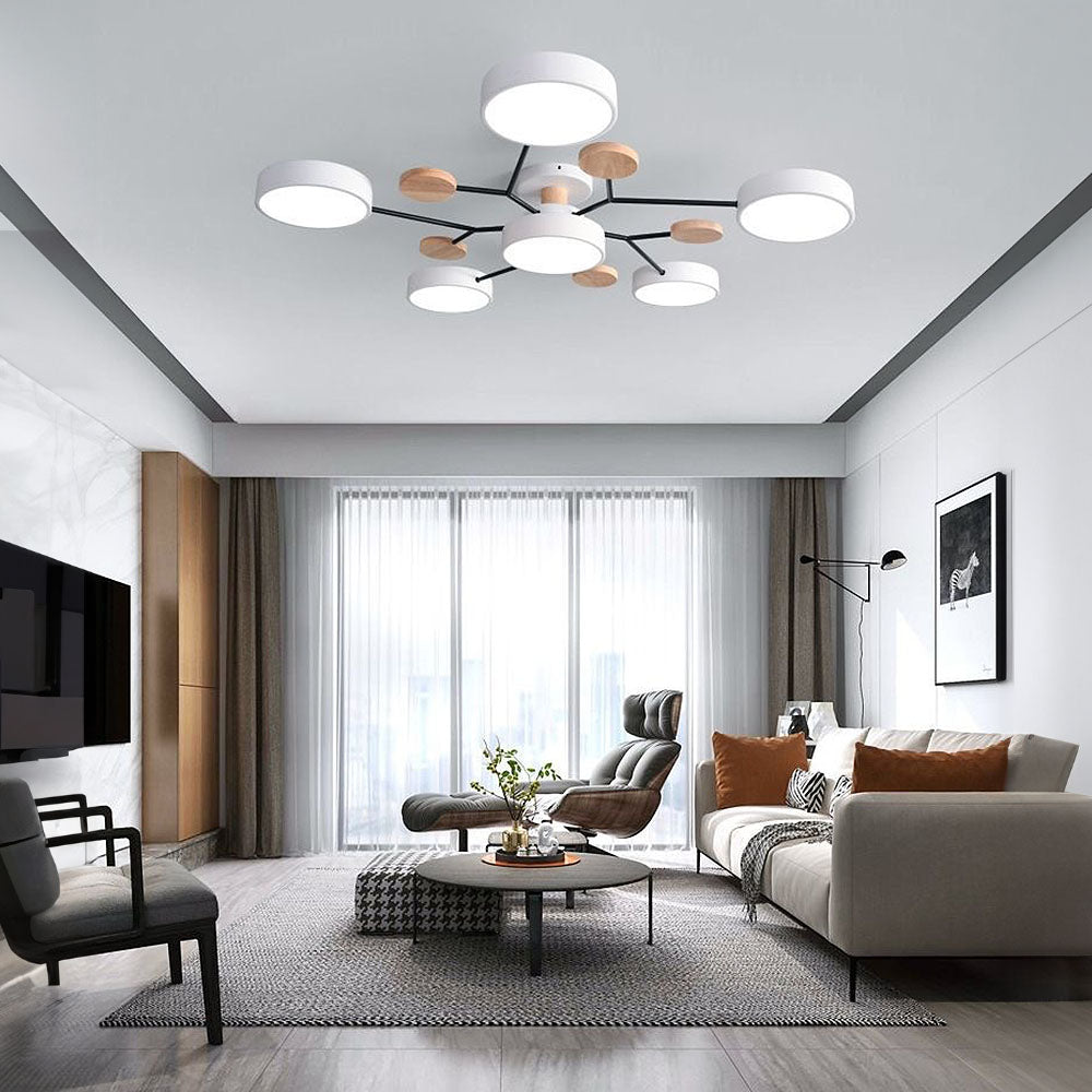 Modern Circular LED Ceiling Light Fixture – Energy Efficient Flush Mount Design for Living Room, Dining Room, and Hallways 21