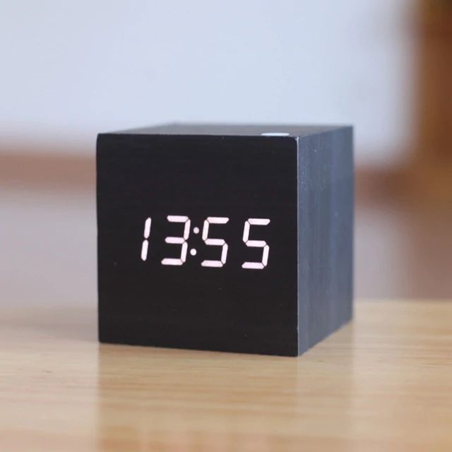 Modern Digital Desk Clock in Minimalist Cube Design – Compact and Stylish Table Clock for Home Decor 1