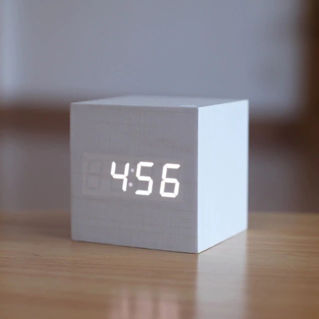 Modern Digital Desk Clock in Minimalist Cube Design – Compact and Stylish Table Clock for Home Decor 2