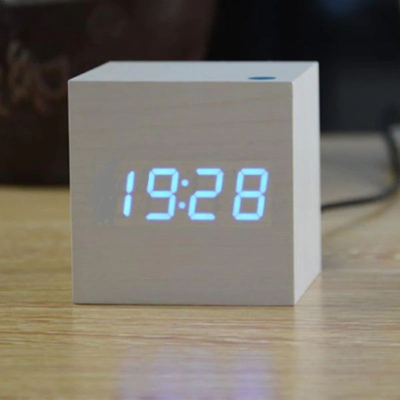 Modern Digital Desk Clock in Minimalist Cube Design – Compact and Stylish Table Clock for Home Decor 3