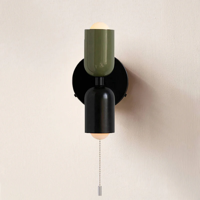 Modern Dual Glass Outdoor Wall Light Fixture with Up and Down Illumination for Gardens and Patios 11