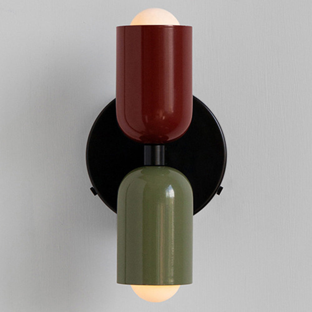 Modern Dual Glass Outdoor Wall Light Fixture with Up and Down Illumination for Gardens and Patios 13