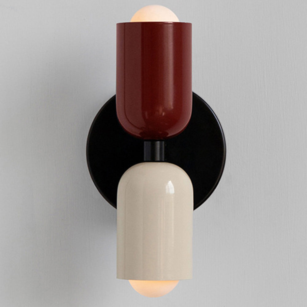 Modern Dual Glass Outdoor Wall Light Fixture with Up and Down Illumination for Gardens and Patios 18