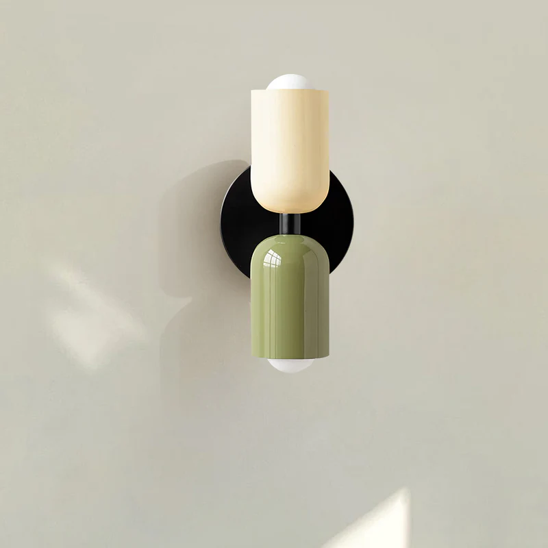 Modern Dual Glass Outdoor Wall Light Fixture with Up and Down Illumination for Gardens and Patios 4
