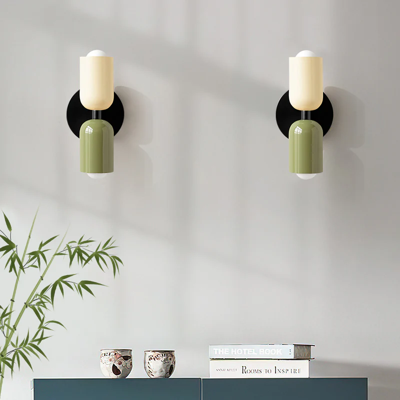 Modern Dual Glass Outdoor Wall Light Fixture with Up and Down Illumination for Gardens and Patios 5