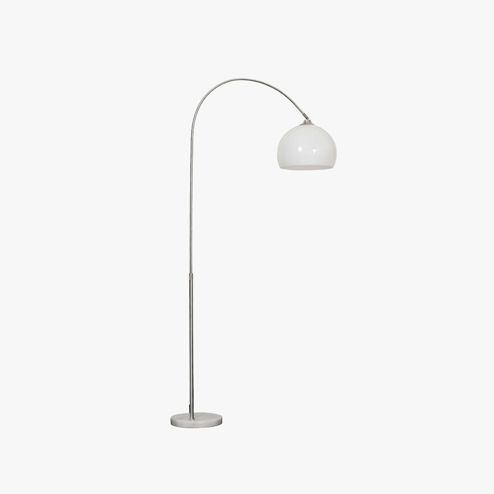 Modern Floor Arc Lamp with Dome Light in Orange and White – Stylish Standing Lamp for Living Room and Bedroom 1