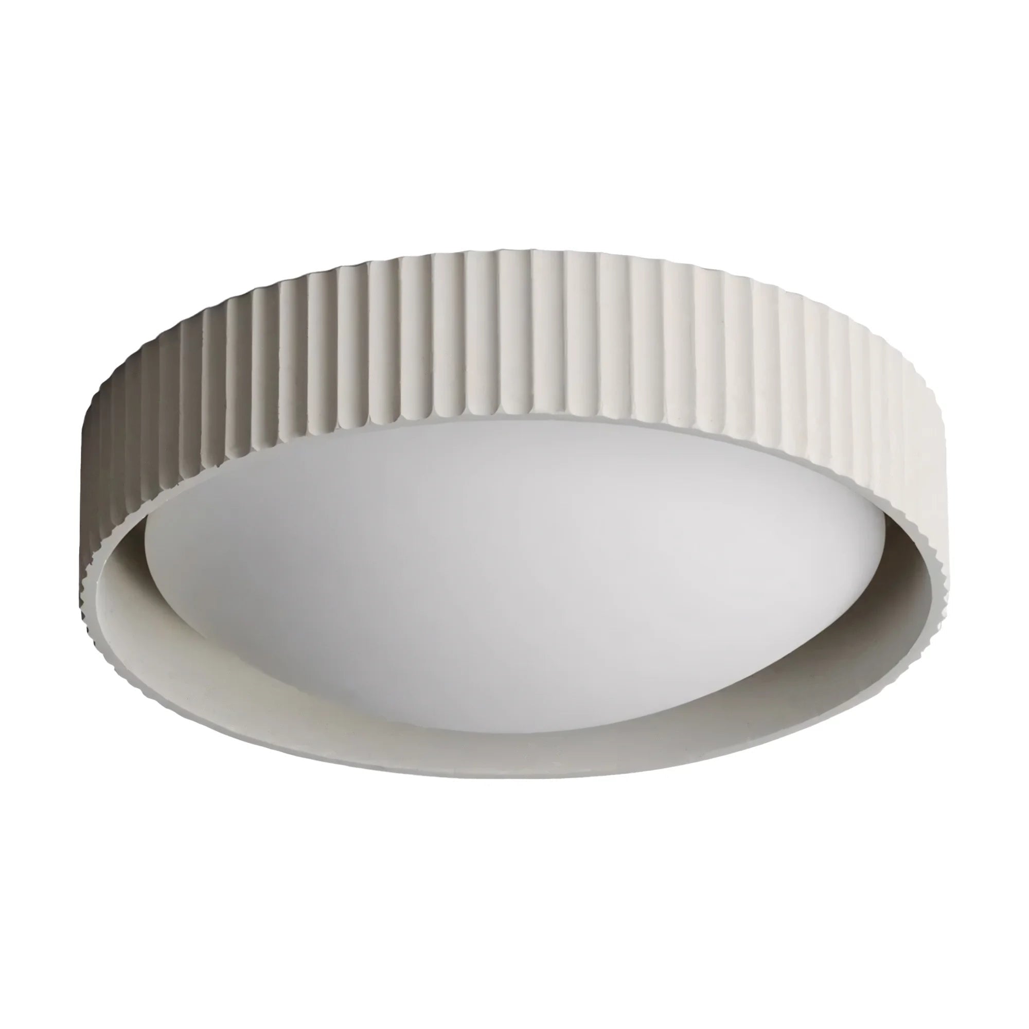 Modern Gypsum Flush Mount Ceiling Light Fixture β Energy Efficient LED Compatible, 12 Inch Diameter, White Design for Home and Office 0