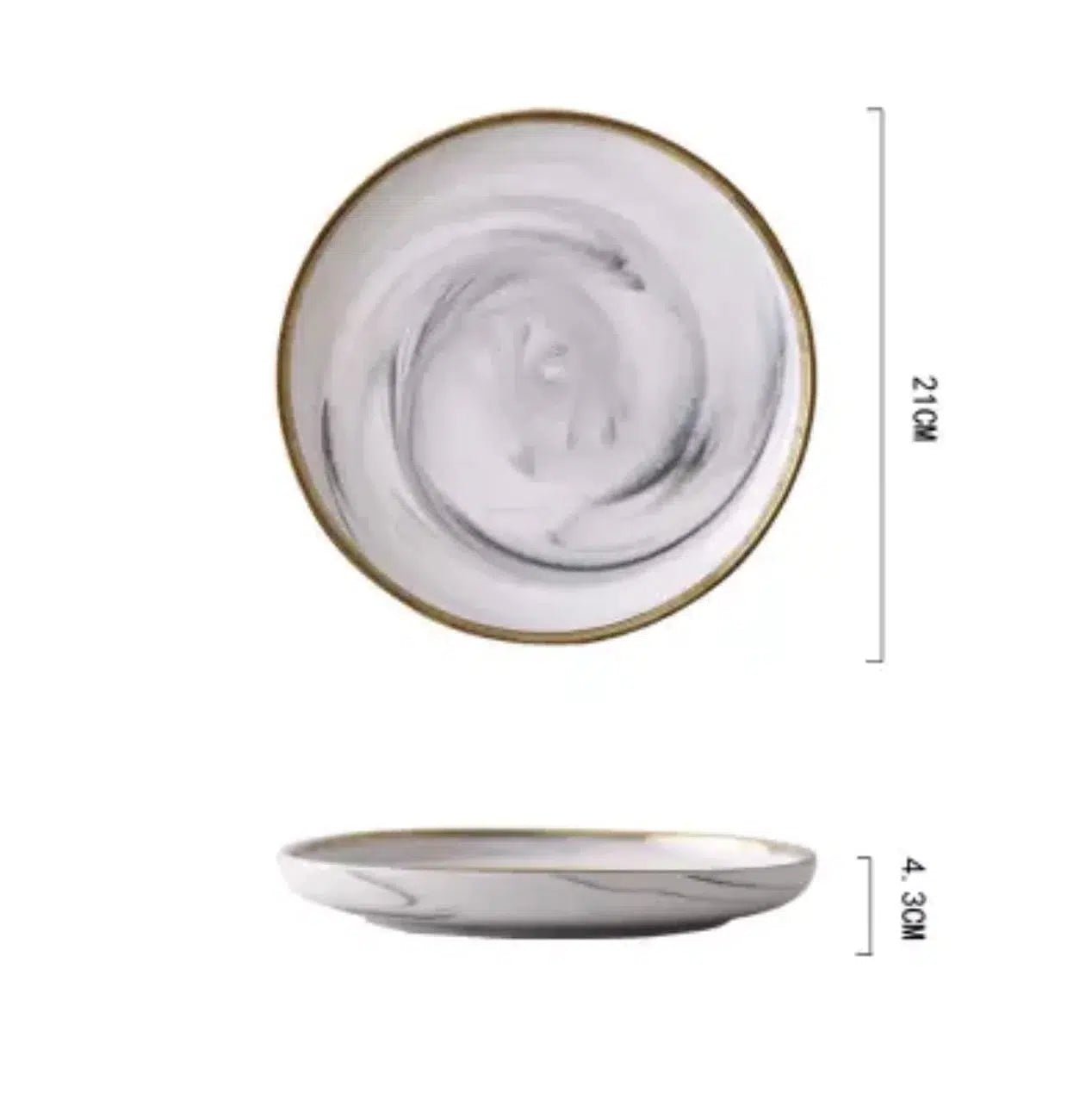 Modern Marble Pattern Porcelain Dinnerware Set – Durable Ceramic Dinner Plates for Elegant Dining 10