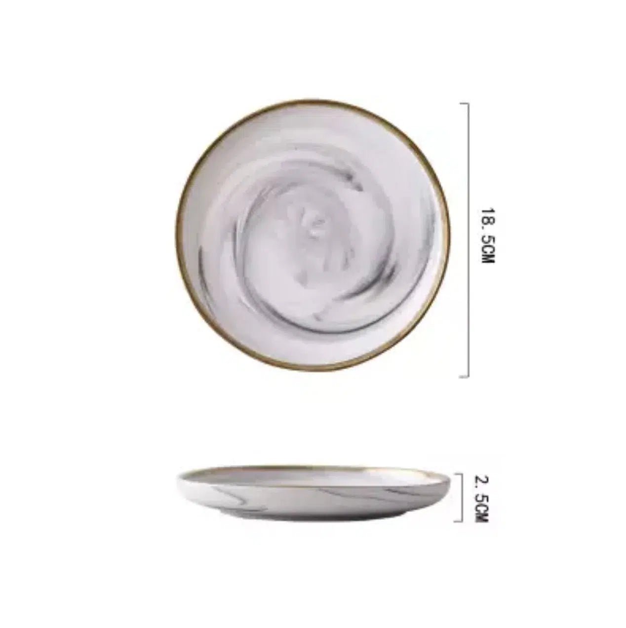 Modern Marble Pattern Porcelain Dinnerware Set – Durable Ceramic Dinner Plates for Elegant Dining 7