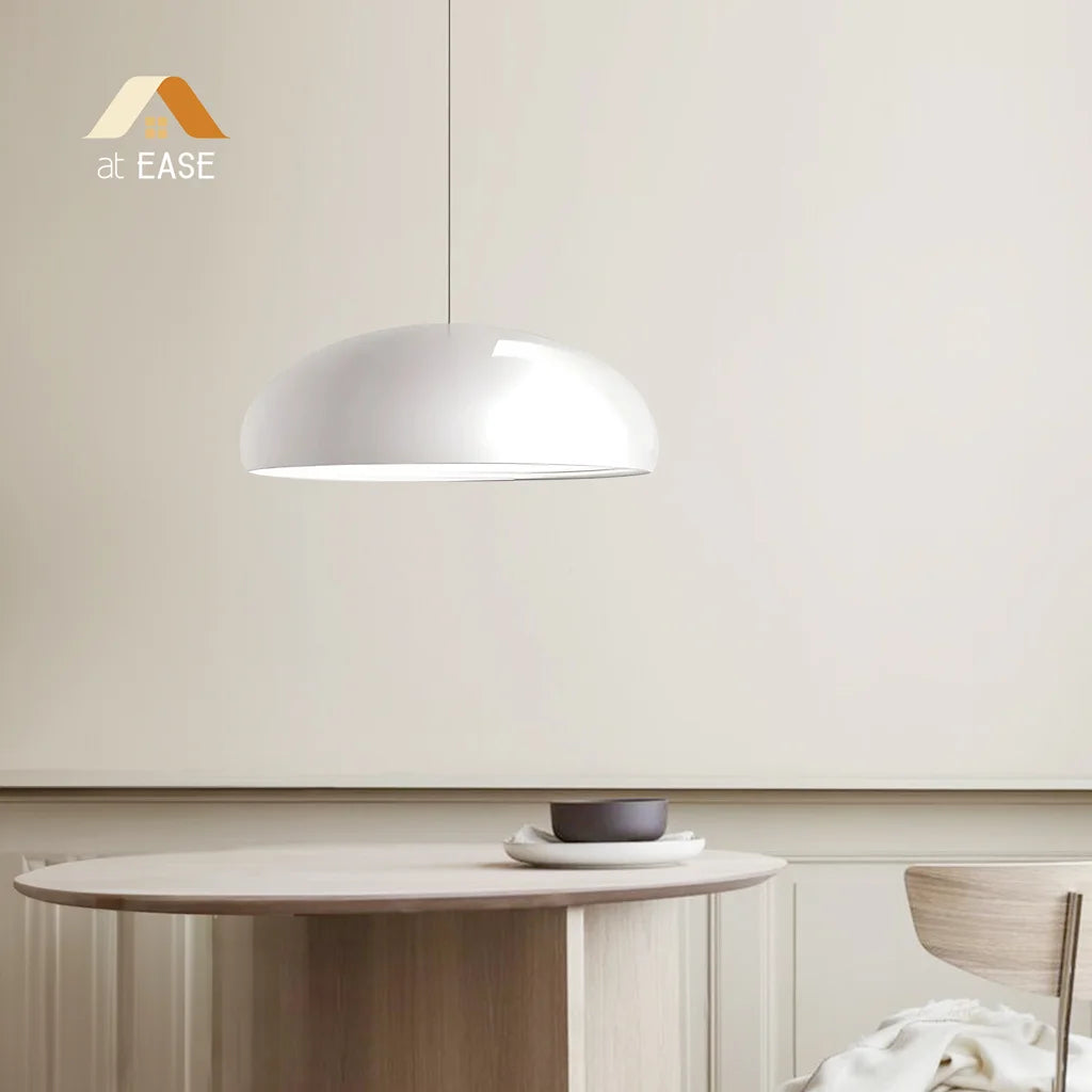 Modern Metal Bowl Pendant Light – Adjustable Black Ceiling Light Fixture for Kitchen and Dining Spaces 3