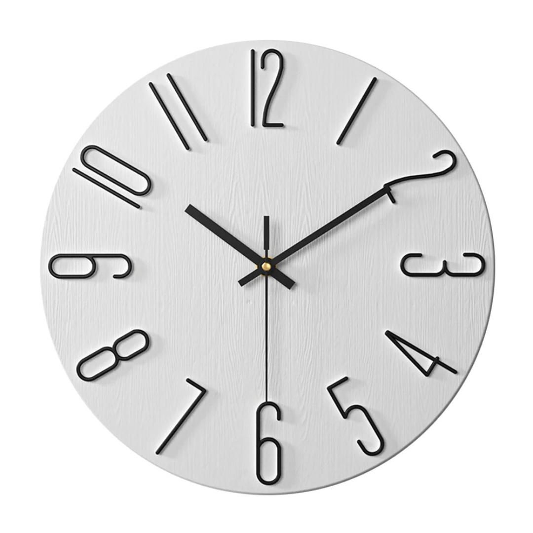 Modern Minimalist Wall Clock 30 cm β Silent Quartz Clock for Living Room Decor 5